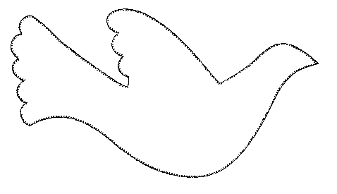 Template Of A White Dove