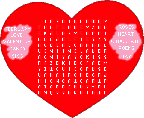 valentine word search